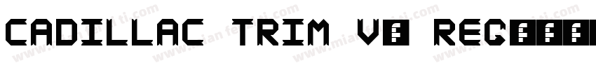 Cadillac Trim V1 Reg字体转换